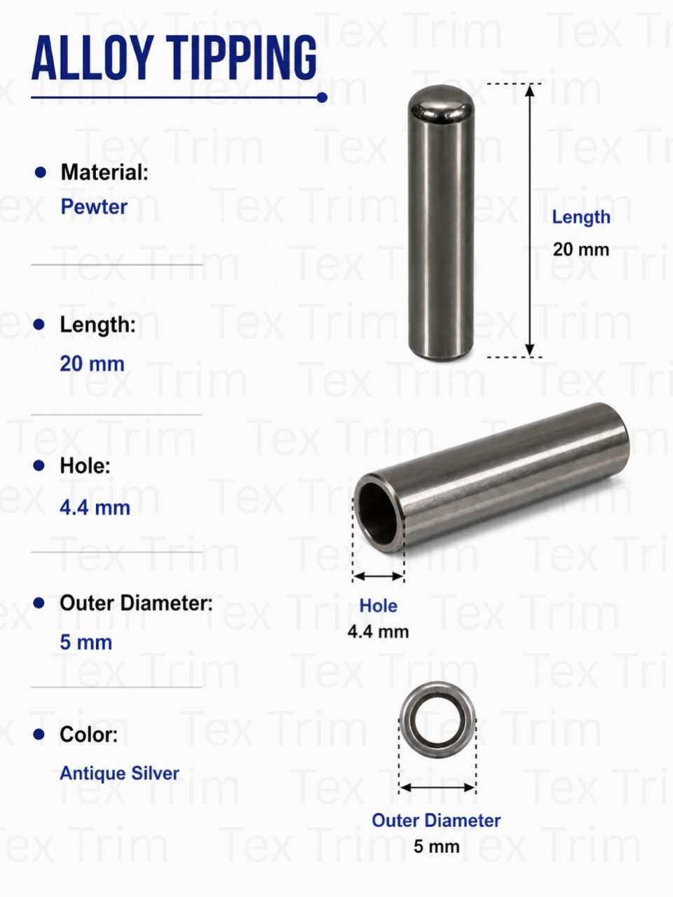 Alloy Tipping 20x5mm
