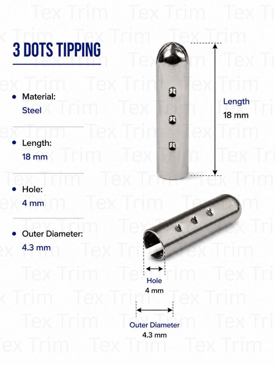 3 Dots Tipping 18x4.3mm